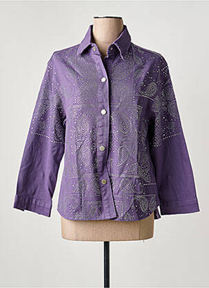 Jachete casual guler de bluză violet MEISÏE femeie