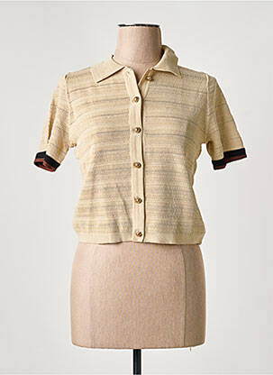 Vestă cu mâneci scurte bej ARTLOVE femeie