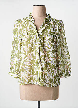 Cămașă țesătură crep mâneci 3/4 verde ARTLOVE femeie