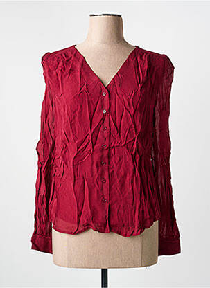 Cămașă croială cambrată mâneci lungi roșu ARTLOVE femme