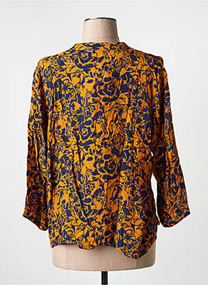 Bluză imprimeu floral mâneci 3/4 portocalie ARTLOVE femeie
