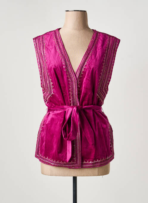 Vestă fără mâneci roz MEISÏE femeie