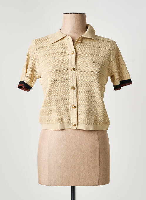 Vestă cu mâneci scurte bej ARTLOVE femeie