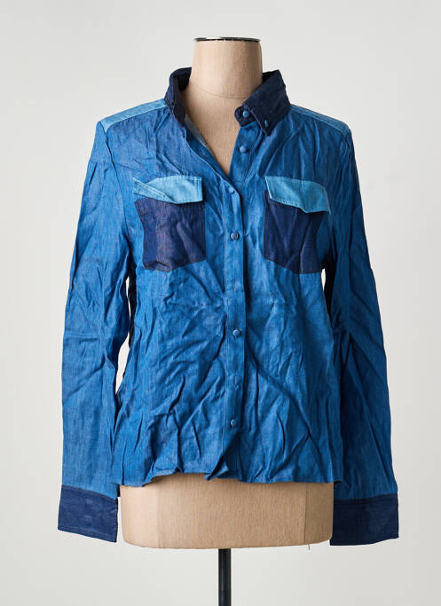 Cămașă croială cambrată mâneci lungi albastru ARTLOVE femme