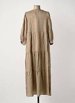 Rochie lungă mâneci lungi mâneci lungi bej MEISÏE femeie