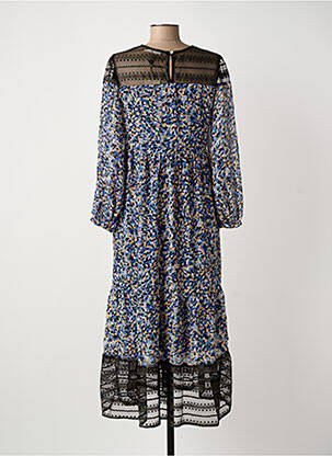 Rochie lungă mâneci lungi mâneci lungi albastru MEISÏE femeie