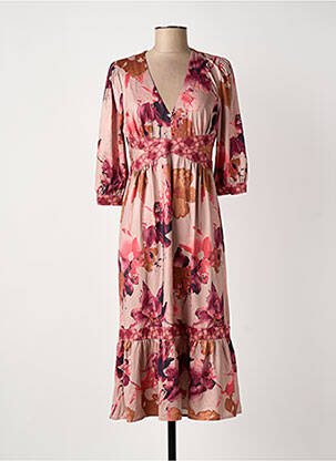 Rochie midi roz MEISÏE femeie