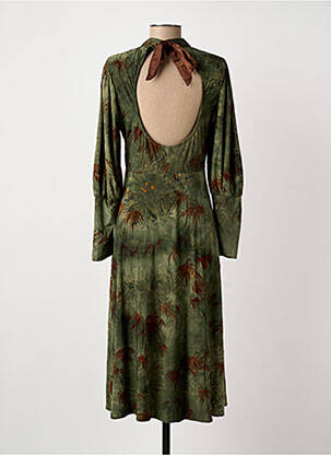 Rochie midi imprimeu fantezie mâneci lungi verde MEISÏE femeie