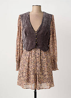 Rochie scurtă gri MEISÏE femeie