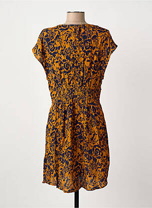 Rochie scurtă mâneci scurte mâneci scurte portocaliu ARTLOVE femeie