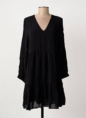Rochie scurtă croială fluidă mâneci lungi negru ARTLOVE femeie