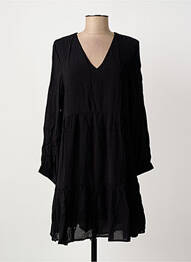 Rochie scurtă croială fluidă mâneci lungi negru ARTLOVE femme