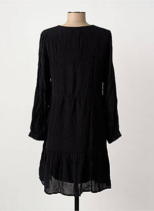 Rochie scurtă croială fluidă mâneci lungi negru ARTLOVE femeie