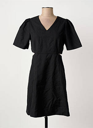Rochie scurtă închidere cu fermoar la spate mâneci scurte negru ARTLOVE femeie