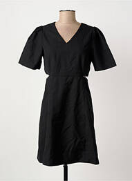 Rochie scurtă închidere cu fermoar la spate mâneci scurte negru ARTLOVE femme