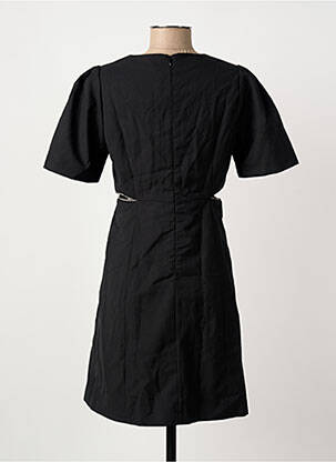 Rochie scurtă închidere cu fermoar la spate mâneci scurte negru ARTLOVE femeie
