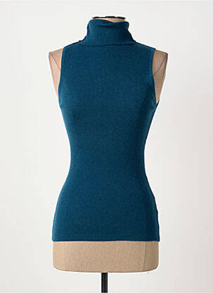 Pulover cu guler înalt albastru ARTLOVE femeie