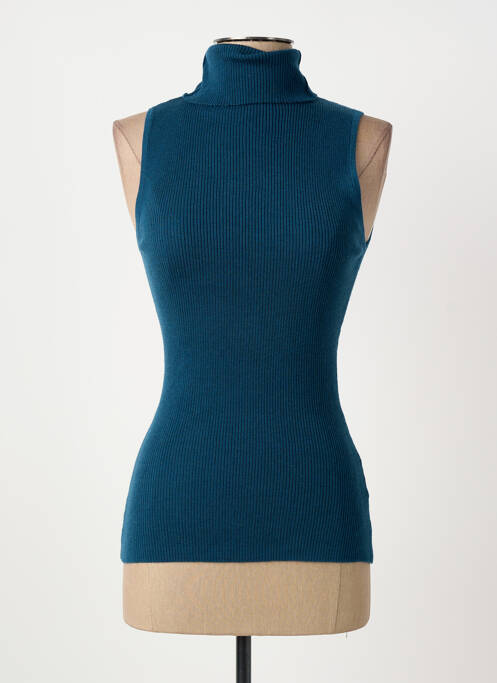 Pulover cu guler înalt albastru ARTLOVE femeie