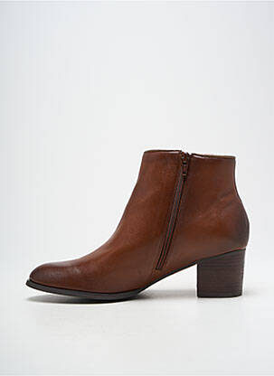 Botine/ghete material neted toc de 4 la 6 cm maro MAM'ZELLE femeie