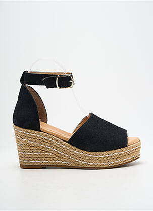 Espadrile închidere cu bride toc de 7 la 9 cm negru METAMORF'OSE femeie