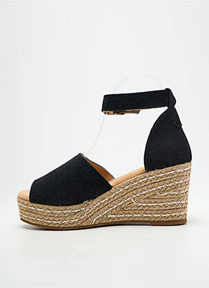 Espadrile închidere cu bride toc de 7 la 9 cm negru METAMORF'OSE femeie