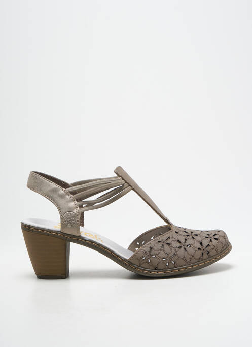 Sandale/Pantofi decupați maro RIEKER femeie