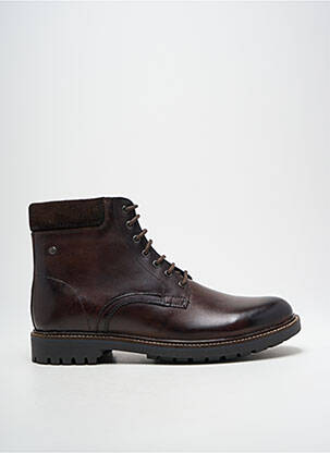 Botine/ghete material neted toc mic maro BASE LONDON bărbat