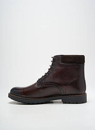 Botine/ghete material neted toc mic maro BASE LONDON bărbat