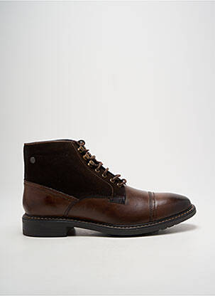 Botine/ghete material neted toc mic maro BASE LONDON bărbat
