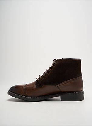 Botine/ghete material neted toc mic maro BASE LONDON bărbat