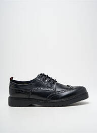 Derby-uri țesătură satinată vârf rotund negru BASE LONDON homme