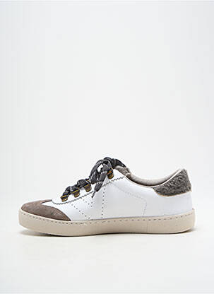 Adidași material neted toc plat până la 3 cm alb VICTORIA femeie