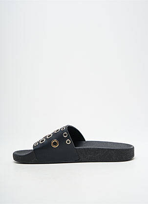 Mulete/saboți țesătură satinată toc plat până la 3 cm negru THE WHITE BRAND femeie