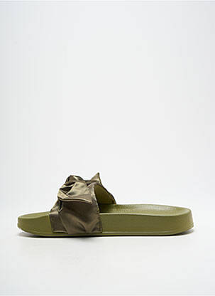 Mulete/saboți țesătură satinată toc plat până la 3 cm verde PUMA femeie