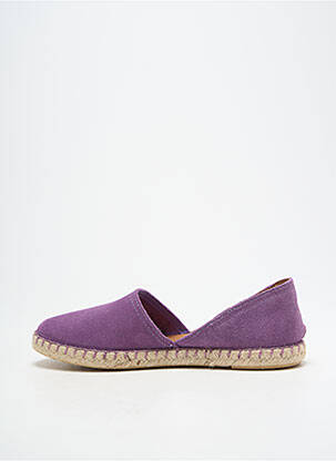 Espadrile nubuc toc plat până la 3 cm violet VERBENAS femeie