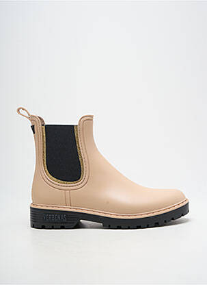Botine/ghete material neted toc plat până la 3 cm bej VERBENAS femeie