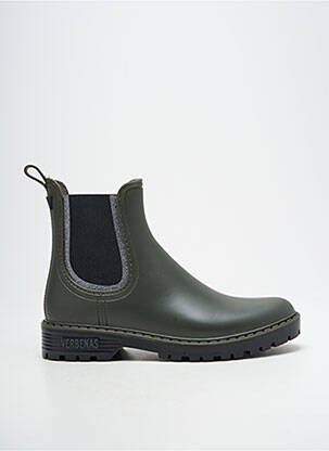 Botine/ghete material neted toc plat până la 3 cm verde VERBENAS femeie