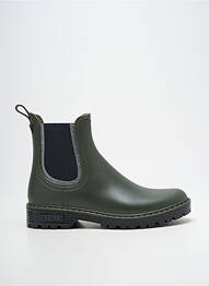 Botine/ghete material neted toc plat până la 3 cm verde VERBENAS femme