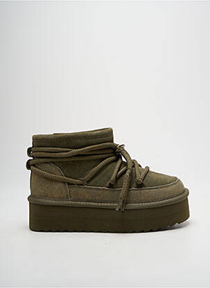 Botine/ghete umplută toc de 4 la 6 cm verde COLORS OF CALIFORNIA femeie