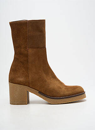 Botine/ghete nubuc toc de 4 la 6 cm maro PATRICIA MILLER femeie
