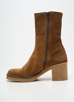 Botine/ghete nubuc toc de 4 la 6 cm maro PATRICIA MILLER femeie