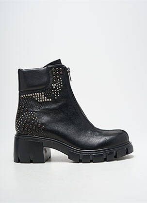 Botine/ghete material neted toc de 4 la 6 cm negru FRU.IT femeie
