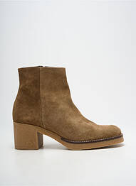Botine/ghete nubuc toc de 4 la 6 cm maro PATRICIA MILLER femme