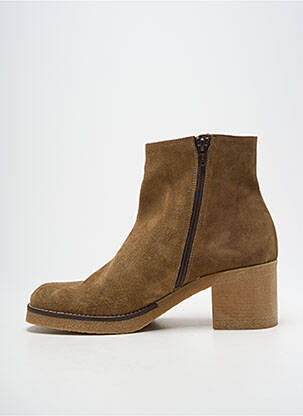 Botine/ghete nubuc toc de 4 la 6 cm maro PATRICIA MILLER femeie