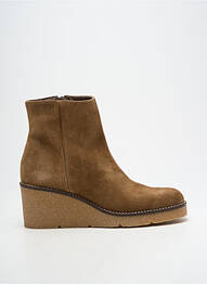 Botine/ghete nubuc toc de 7 la 9 cm maro PATRICIA MILLER femme