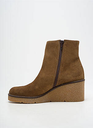 Botine/ghete nubuc toc de 7 la 9 cm maro PATRICIA MILLER femeie