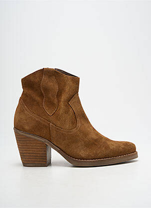 Botine/ghete nubuc toc de 7 la 9 cm maro PATRICIA MILLER femeie