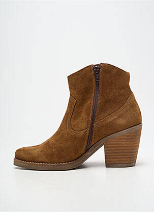 Botine/ghete nubuc toc de 7 la 9 cm maro PATRICIA MILLER femeie