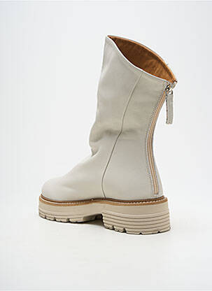 Botine/ghete toc mic toc de 4 la 6 cm alb SEMERDJIAN femeie