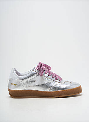 Adidași material neted toc plat până la 3 cm argintiu SEMERDJIAN femeie